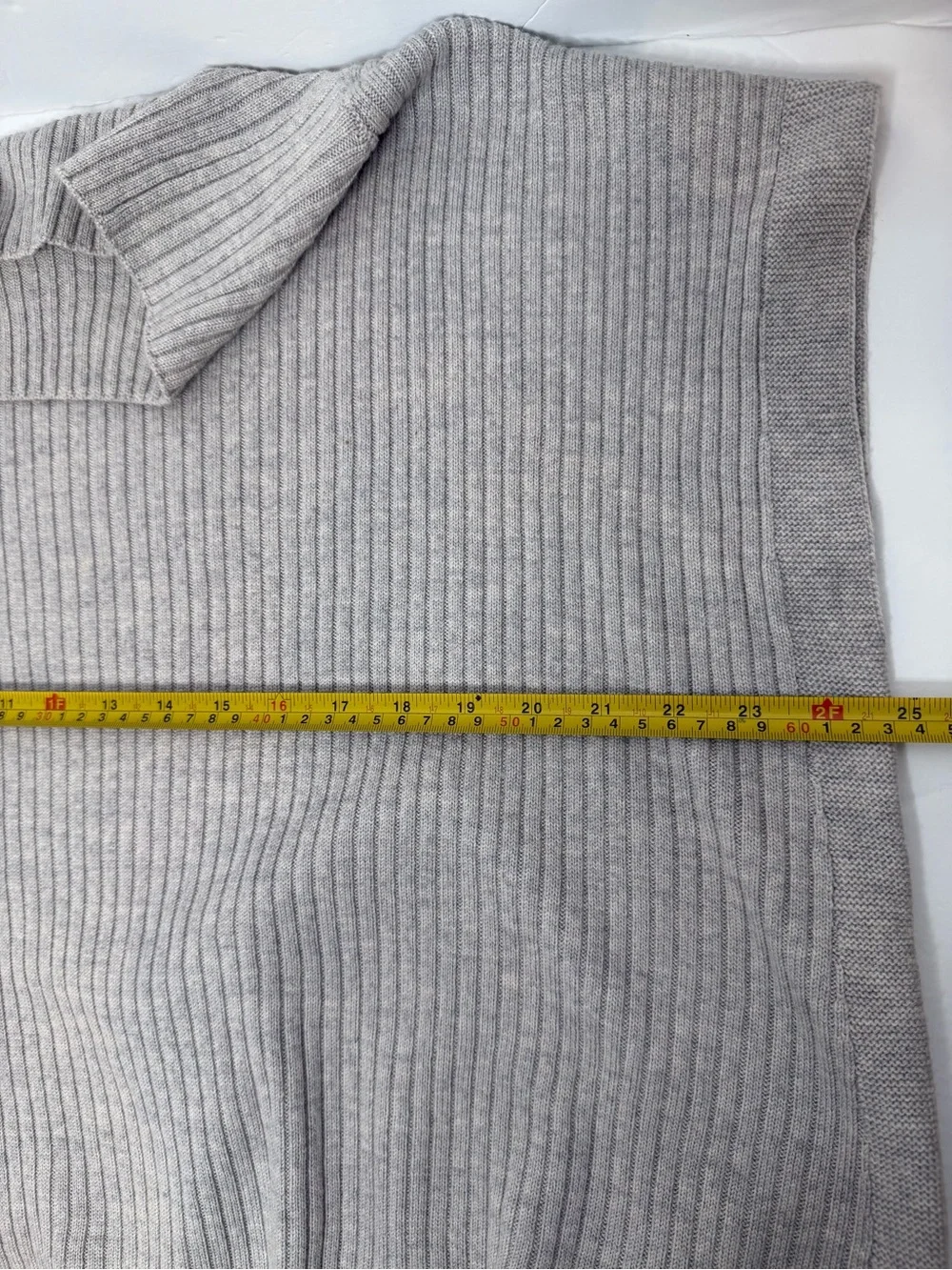 Eileen Fisher Merino Wool Turtleneck Top sweater sea salt / light gray